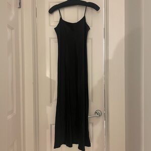 Vince Satin Slip Dress in black - medium